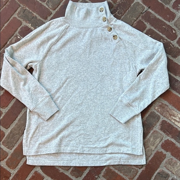 J. Crew Sweaters - J. Crew Wide Button Collar Pullover Mock neck Sweatshirt